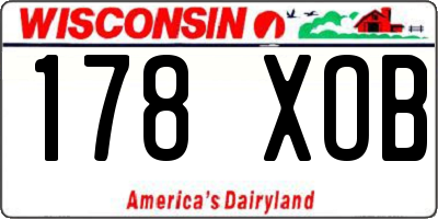 WI license plate 178XOB