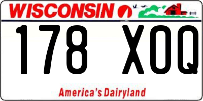 WI license plate 178XOQ