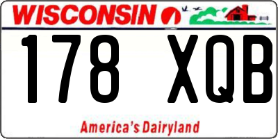 WI license plate 178XQB