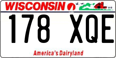 WI license plate 178XQE