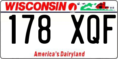 WI license plate 178XQF