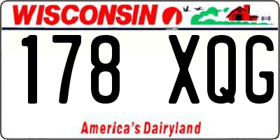 WI license plate 178XQG