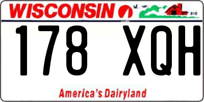 WI license plate 178XQH