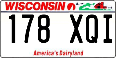 WI license plate 178XQI