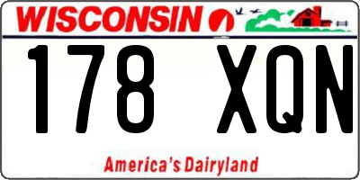 WI license plate 178XQN