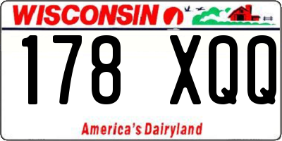 WI license plate 178XQQ
