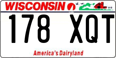 WI license plate 178XQT