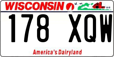 WI license plate 178XQW