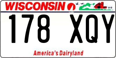 WI license plate 178XQY