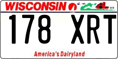 WI license plate 178XRT