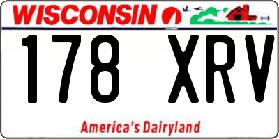 WI license plate 178XRV