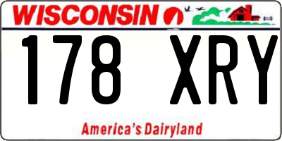 WI license plate 178XRY