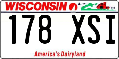 WI license plate 178XSI