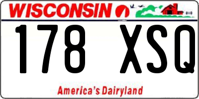 WI license plate 178XSQ