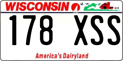 WI license plate 178XSS