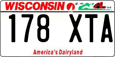 WI license plate 178XTA