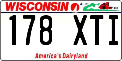 WI license plate 178XTI