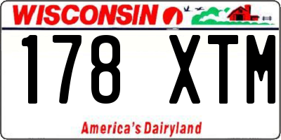 WI license plate 178XTM