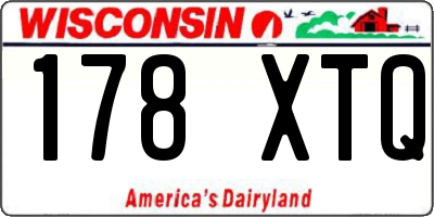 WI license plate 178XTQ