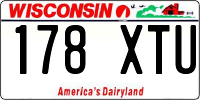 WI license plate 178XTU