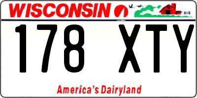 WI license plate 178XTY