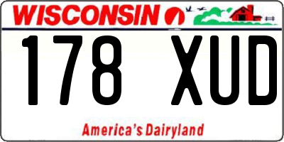 WI license plate 178XUD
