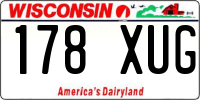 WI license plate 178XUG