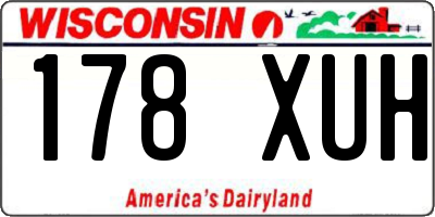 WI license plate 178XUH