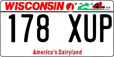 WI license plate 178XUP
