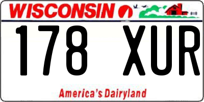 WI license plate 178XUR