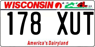 WI license plate 178XUT