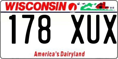 WI license plate 178XUX