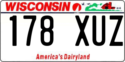 WI license plate 178XUZ