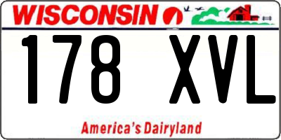 WI license plate 178XVL