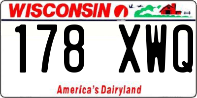 WI license plate 178XWQ