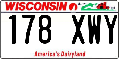 WI license plate 178XWY