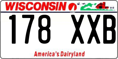 WI license plate 178XXB