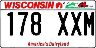 WI license plate 178XXM