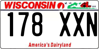WI license plate 178XXN
