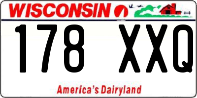 WI license plate 178XXQ