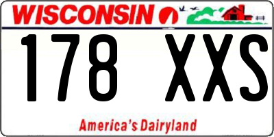 WI license plate 178XXS