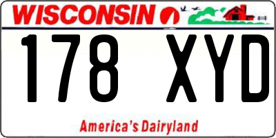 WI license plate 178XYD