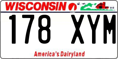 WI license plate 178XYM