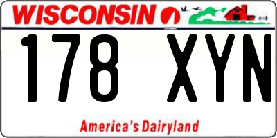 WI license plate 178XYN