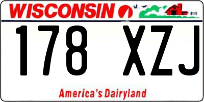 WI license plate 178XZJ
