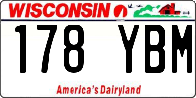 WI license plate 178YBM