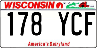 WI license plate 178YCF