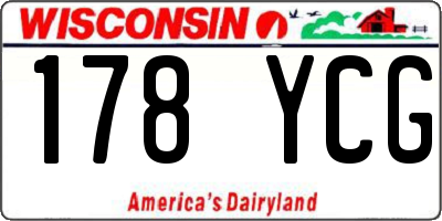 WI license plate 178YCG