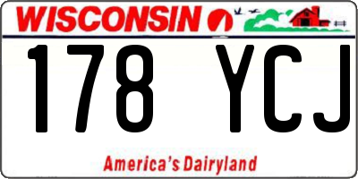 WI license plate 178YCJ