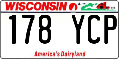 WI license plate 178YCP